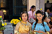 Ear piercing ceremony at Mahamuni Buddha Temple, Myanmar 